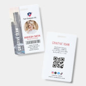 Werknemer Foto ID Barcode Logo Klassiek Badge (Voor- en achterkant)
