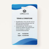 Werknemer Foto ID Bedrijf Beveiligingsbadge Badge (Achterkant)