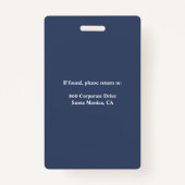 Werknemer Foto ID Bedrijf Beveiligingsbadge Badge (Achterkant)