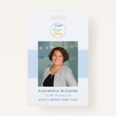 Werknemer foto ID Bedrijf Logo Beveiliging Badge (Voorkant)