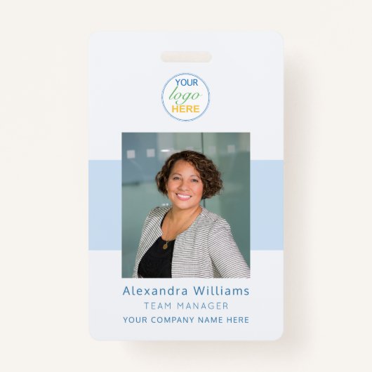 Werknemer foto ID Bedrijf Logo Beveiliging Badge (Voorkant)