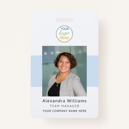 Werknemer foto ID Bedrijf Logo Beveiliging Badge (Voorkant)