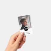 Werknemer Foto ID Bedrijf Logo QR Code Zwart Wit Badge (Handheld)