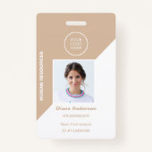 Werknemer Foto ID Bedrijf logo Security Badge (Voorkant)