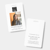 Werknemer foto ID Bedrijfsbeveiliging Badge (Voor- en achterkant)