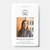 Werknemer foto ID Bedrijfsbeveiliging QR-code Badge (Voorzijde)