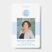 Werknemer foto ID Bedrijfsbeveiliging QR-code Badge (Voorzijde)