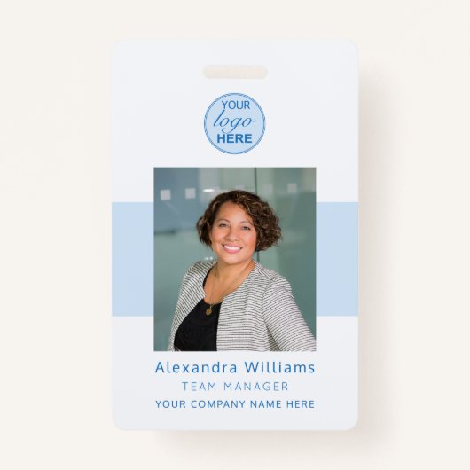 Werknemer foto ID Bedrijfsbeveiliging QR-code Badge (Voorkant)