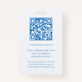 Werknemer foto ID Bedrijfsbeveiliging QR-code Badge (Achterkant)