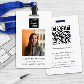 Werknemer foto ID Bedrijfsbeveiliging QR-code Badge