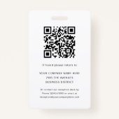 Werknemer foto ID Bedrijfsbeveiliging QR-code Badge (Achterkant)
