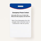 Werknemer Foto ID Identificatiekaarten voor gehand Badge (Achterkant)