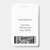 Werknemer Foto ID Journalist Press Pass Badge (Achterkant)