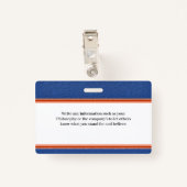 Werknemer Foto-ID Logo Muziekleider Aangepast Badge (Achterkant met clip)