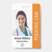 Werknemer Foto-ID met aangepaste gegevens Badge (Front)