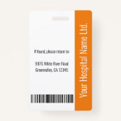 Werknemer Foto-ID met aangepaste gegevens Badge (Achterkant)