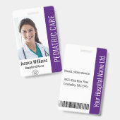 Werknemer Foto-ID met aangepaste gegevens Badge (Front & Back)