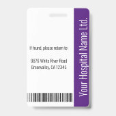 Werknemer Foto-ID met aangepaste gegevens Badge (Back)