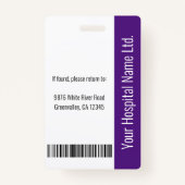 Werknemer Foto-ID met aangepaste gegevens Badge (Achterkant)