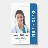 Werknemer Foto-ID met aangepaste gegevens Badge (Voorkant)