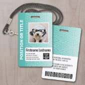 Werknemer Foto-ID - modern stamboek, streepjescode Badge