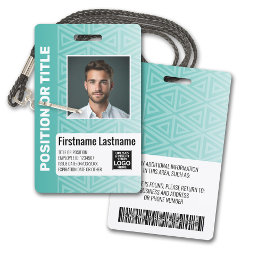 Werknemer Foto-ID - modern stamboek, streepjescode Badge