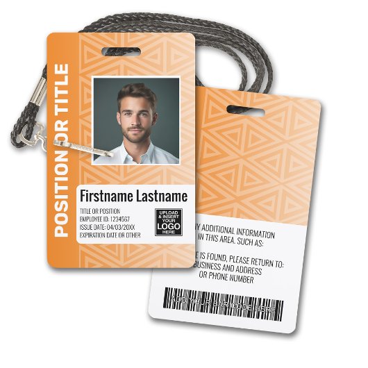 Werknemer Foto-ID - modern stamboek, streepjescode Badge
