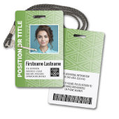 Werknemer Foto-ID - modern stamboek, streepjescode Badge