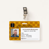 Werknemer Foto Logo Bar Code ID Card Aangepaste ba Badge (Voorkant met clip)