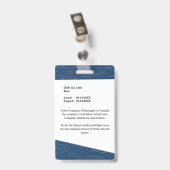 Werknemer Foto Logo Naam Aangepast ziekenhuis ID-k Badge (Back with Clip)