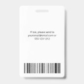 Werknemer Foto Modern Business Black Badge (Achterkant)