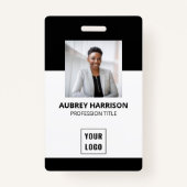 Werknemer Foto Modern Business Black Badge (Voorkant)