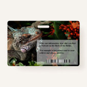 Werknemer Foto Name Logo Bar Code Business Badge (Achterkant)