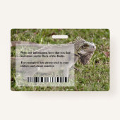 Werknemer Foto Name Logo Bar Code Business Badge (Achterkant)