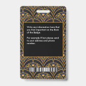 Werknemer Foto Name Logo Bar Code Business Badge (Achterkant)