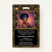 Werknemer Foto Name Logo Bar Code Business Badge (Voorkant)