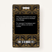 Werknemer Foto Name Logo Bar Code Business Badge (Achterkant)