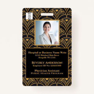 Werknemer Foto Name Logo Bar Code Business Badge