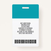 Werknemer Foto, streepjescode, Logo, gecoat Badge (Achterkant)