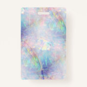 Werknemer Foto Trendy Holographic Opal Badge (Achterkant)
