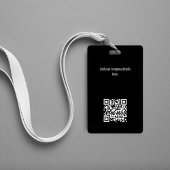 Werknemer Foto Zwarte Naam en Titel QR Code Badge