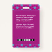 Werknemer Fotobalie Code Logo Aangepaste medische  Badge (Achterkant)