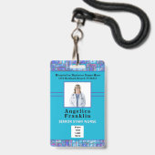Werknemer Fotobalie Code Logo Aangepaste medische  Badge (Voorzijde met lanyard)