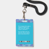 Werknemer Fotobalie Code Logo Aangepaste medische  Badge (Achterkant met lanyard)