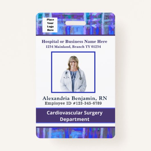 Werknemer Fotobalie Code Logo ID Business Badge (Voorkant)