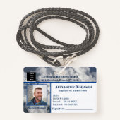 Werknemer Fotobalk Code ID-kaart Aangepast Badge (Voorkant met draagriem)