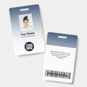 Werknemer Fotobalk Code Logo Naam gradiëntbadjes Badge (Voor- en achterkant)