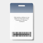 Werknemer Fotobalk Code Logo Naam gradiëntbadjes Badge (Achterkant)