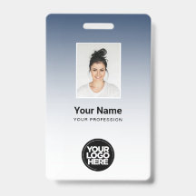 Werknemer Fotobalk Code Logo Naam gradiëntbadjes