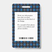 Werknemer Fotobalk Code Naam Aangepast Badge (Achterkant)